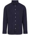 FR504 Front Row Casual Long Sleeve Shirt Washed Navy colour image
